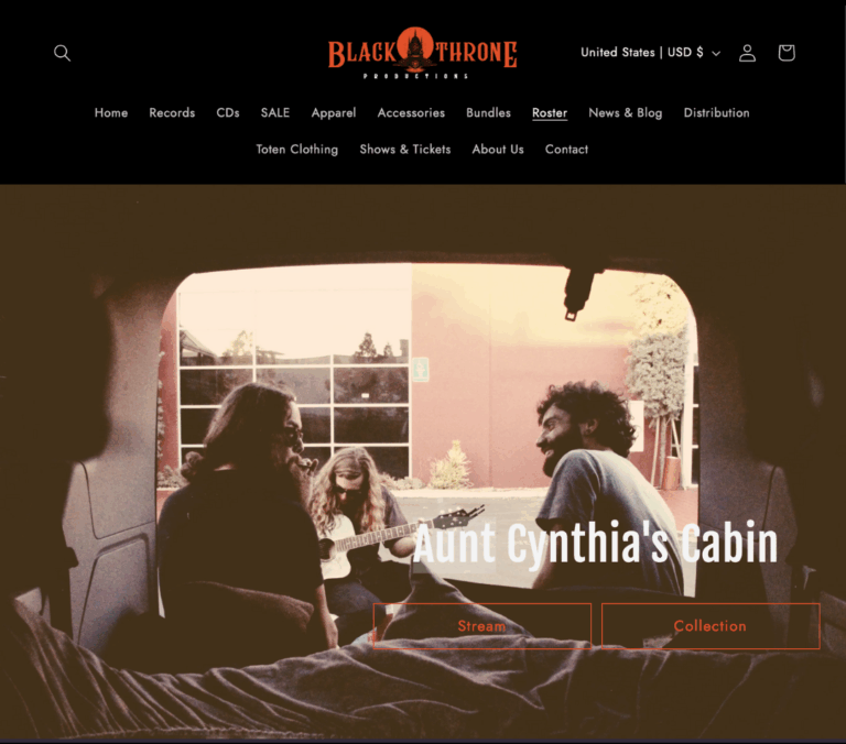 Black Throne Productions Roster Addition - Aunt Cynthia's Cabin